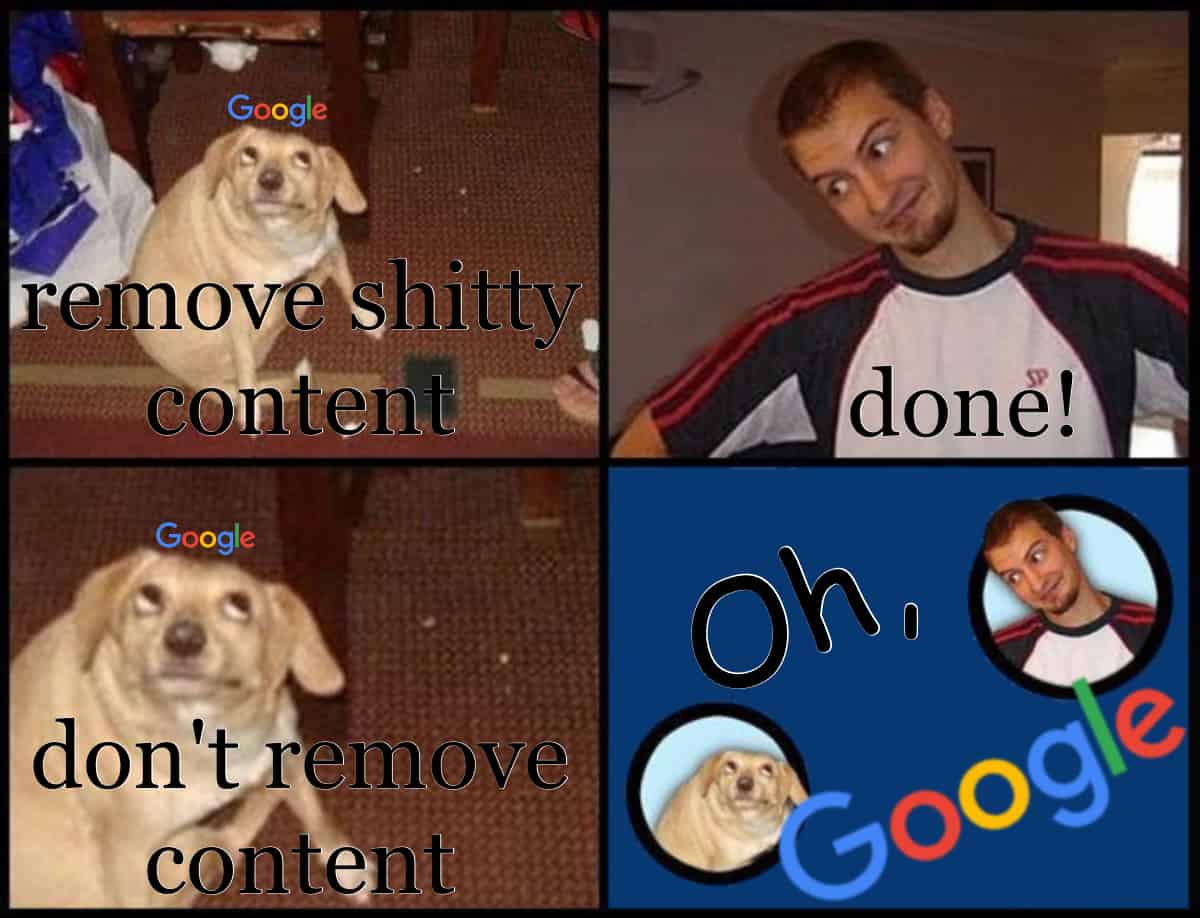 remove content SEO Meme