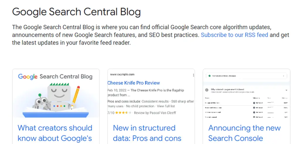 Top SEO Blogs: Google Search Central