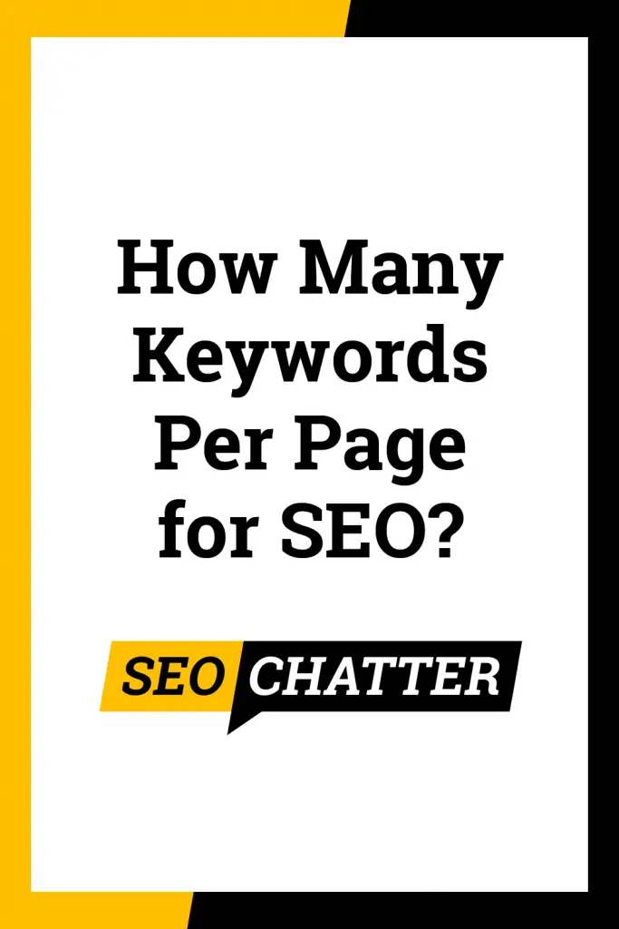 How many keywords for SEO