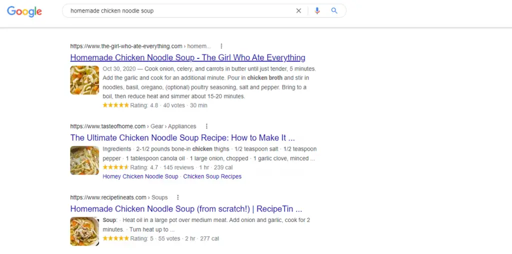 Recipe plugin SEO features