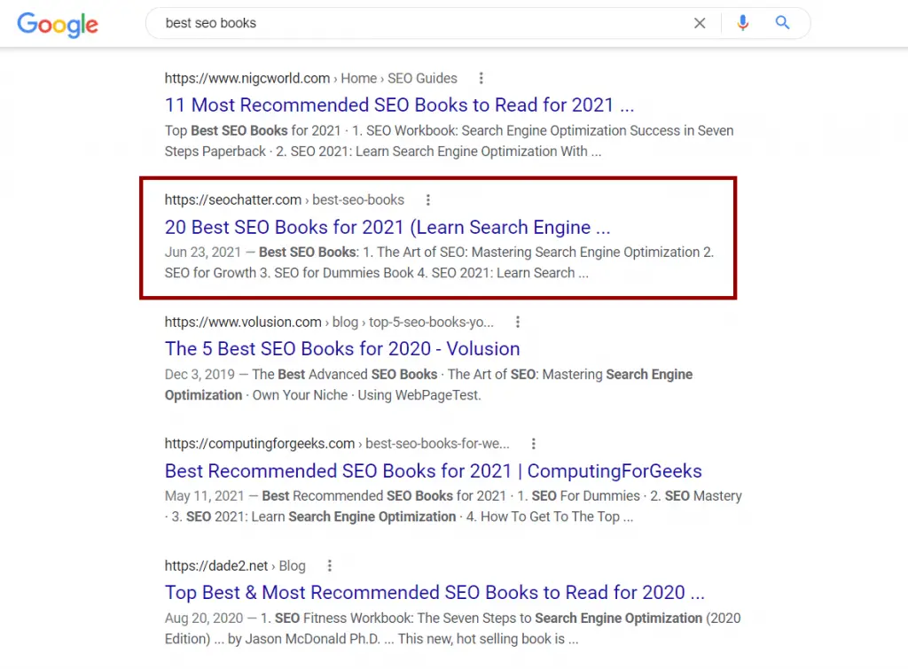 What is SEO Example