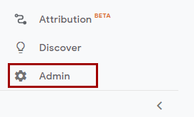 Google Analytics Admin Button Step