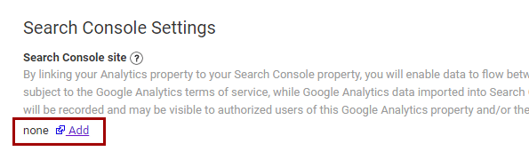 Google Analytics Link Search Console Add URL Step