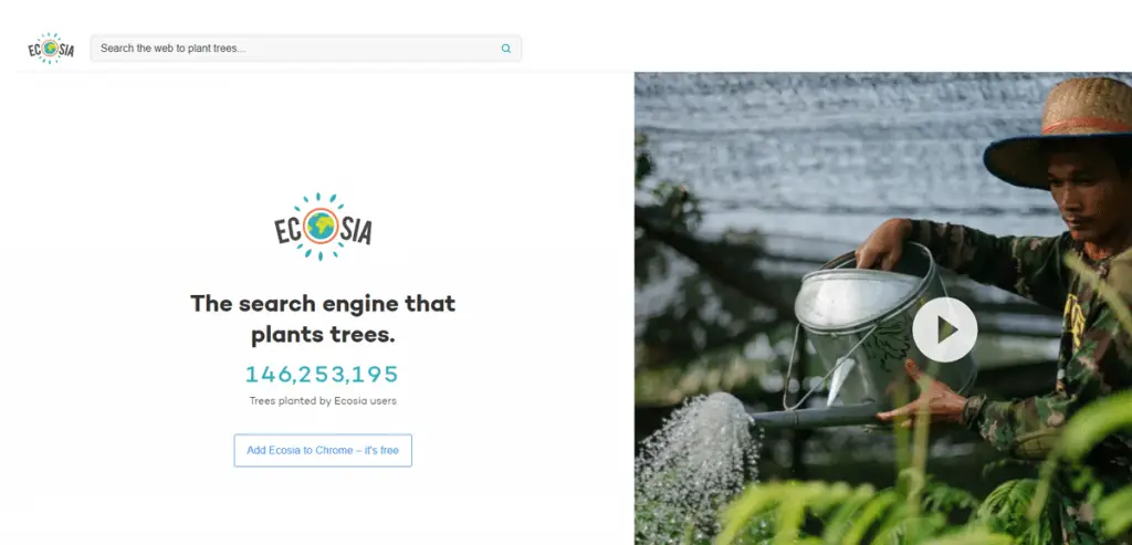 #14 Ecosia search engine