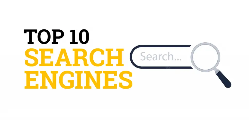 Top 10 Search Engines List