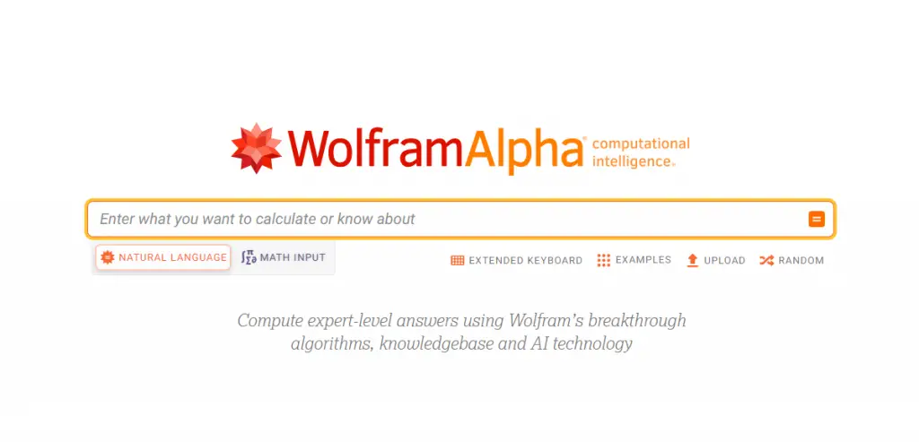 #6 Wolfram Alpha Search Engine