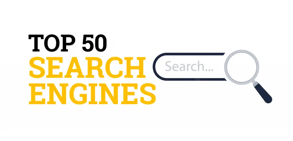 Top 50 Search Engines List