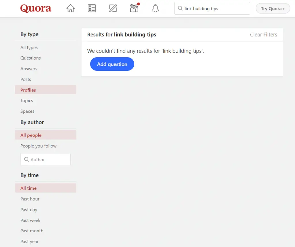 Using Quora for SEO display name example 2