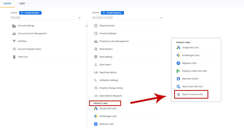 Google Analytics 4 (GA4) Product Links Step