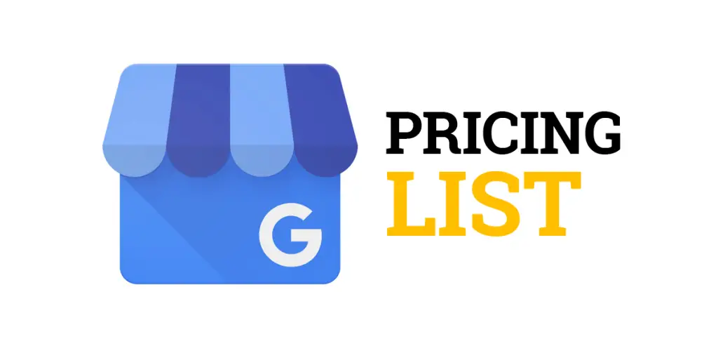 Google My Business Pricing List