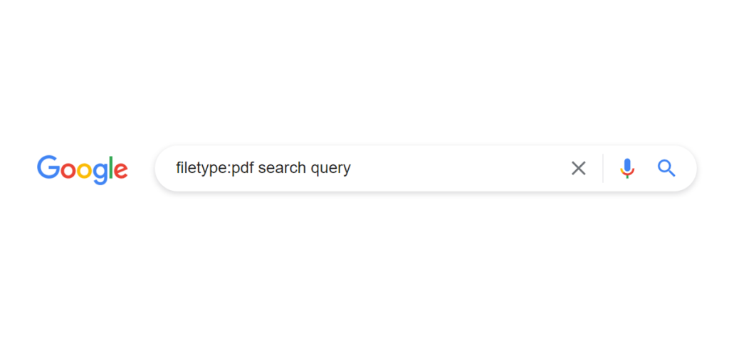 How to search for PDF files on Google summary