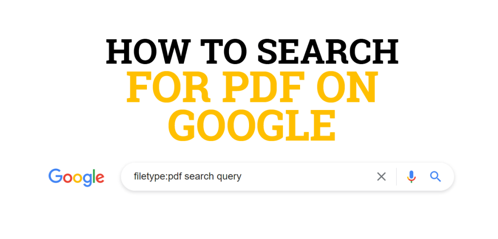 How to Search for PDF on Google