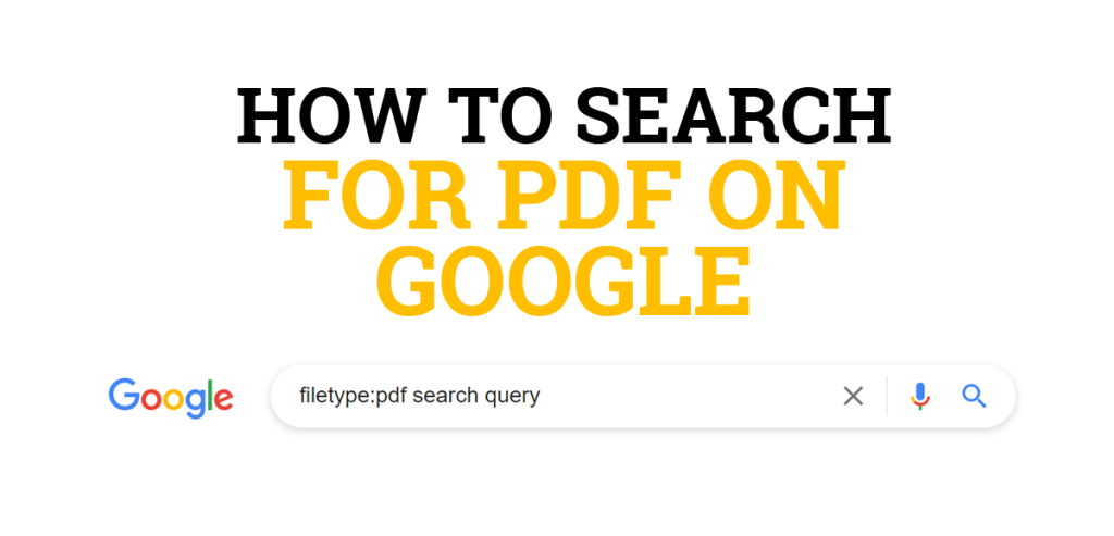 How To Search For PDF On Google Find PDF Files In Google 