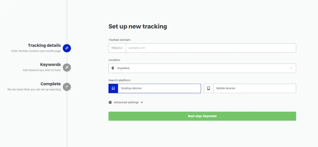 SERPWatcher Tracking Setup