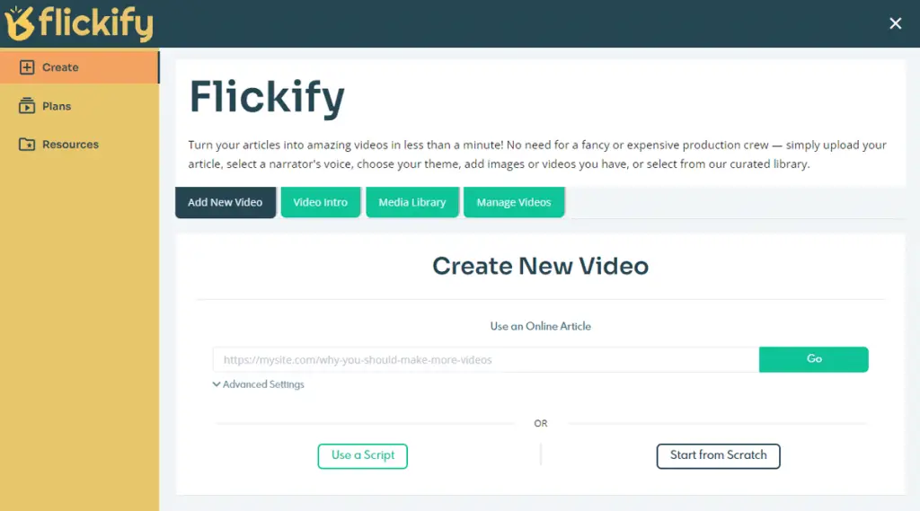 Ezoic Flickify dashboard