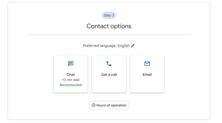 how to chat with google business support