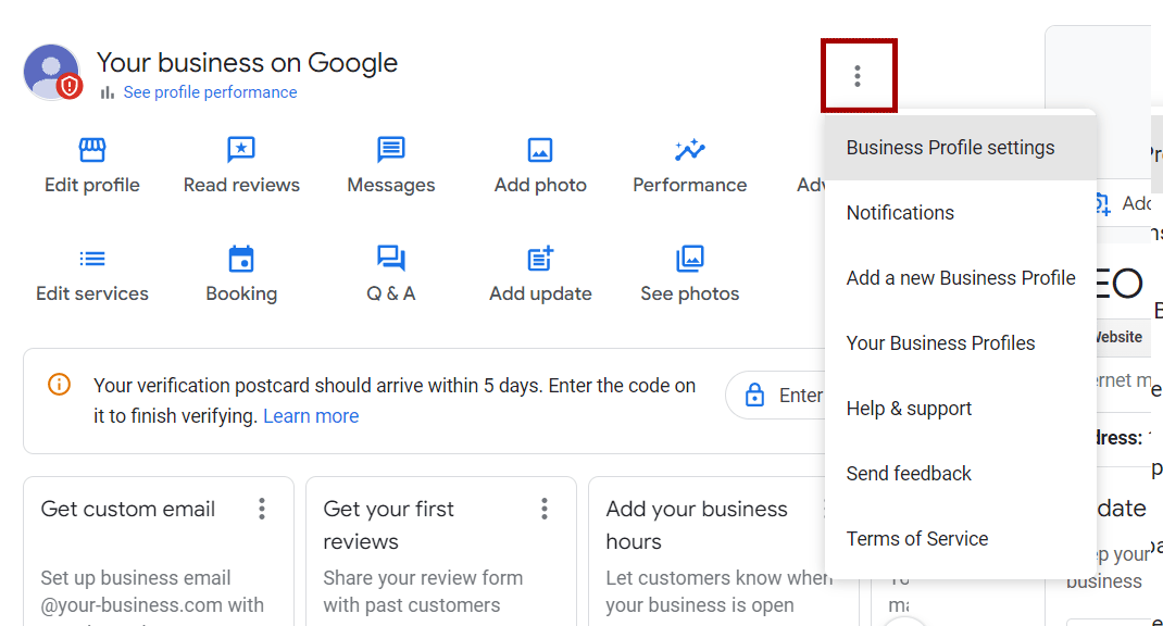 Step 1 to 3: Remove Google My Business Listing Profile Settings