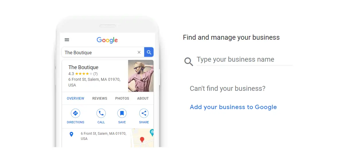 Step 2: Verify Google My Business by email Add or Claim Screen