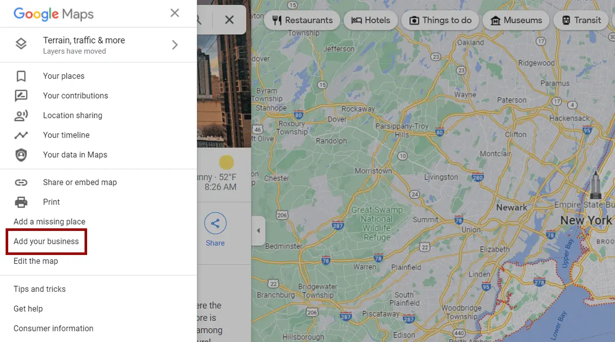 Step 3: Add your business to Google Maps link