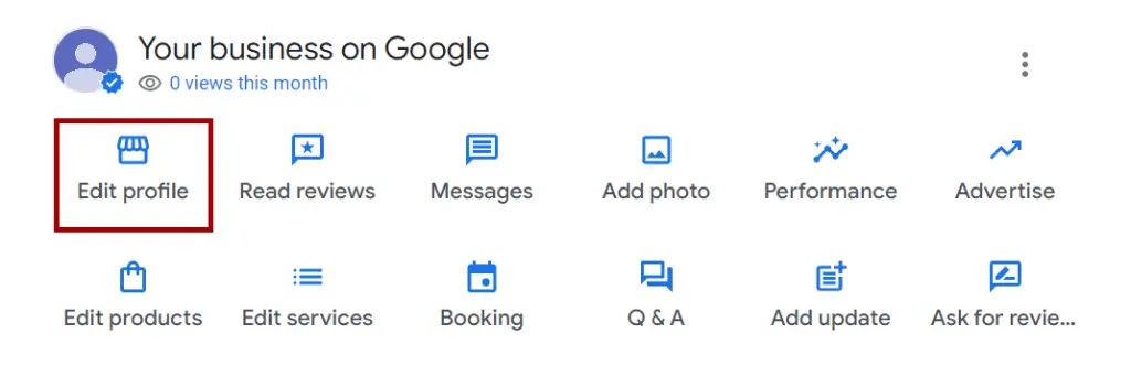 مرحله 3: پنهان کردن آدرس در دکمه Google Business Edit Profile