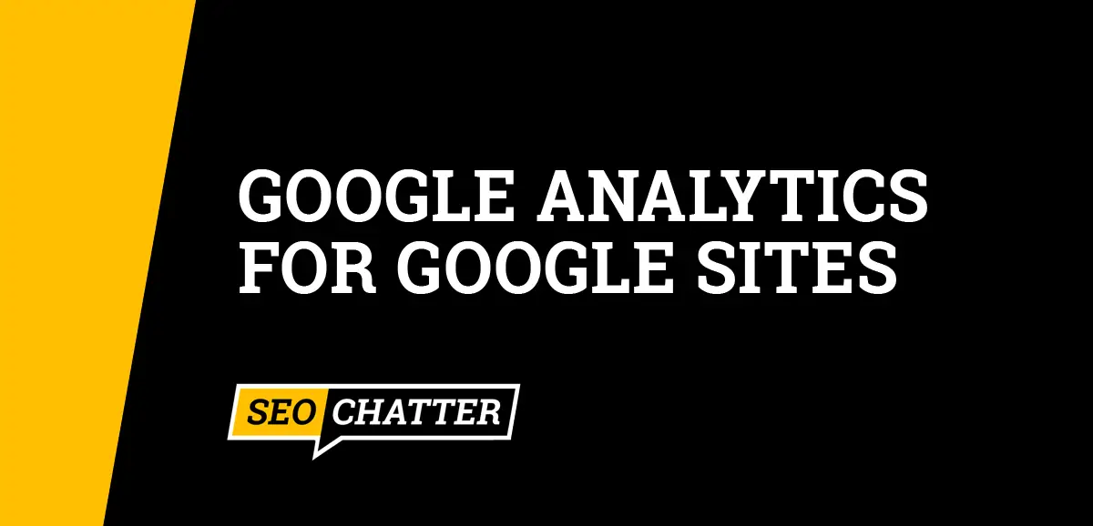 Google Analytics for Google Sites