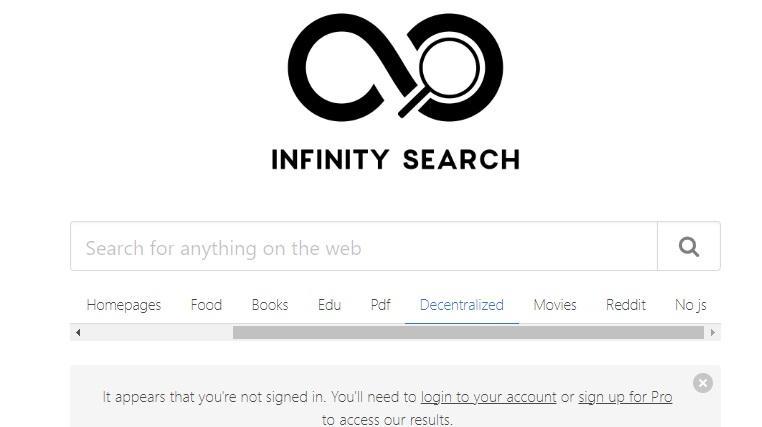 #18 Infinity search engine