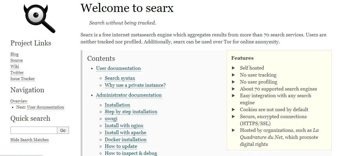 #6 Searx anonymized search engine
