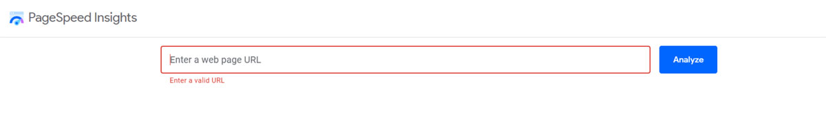Step 5: PageSpeed Insights URL Field