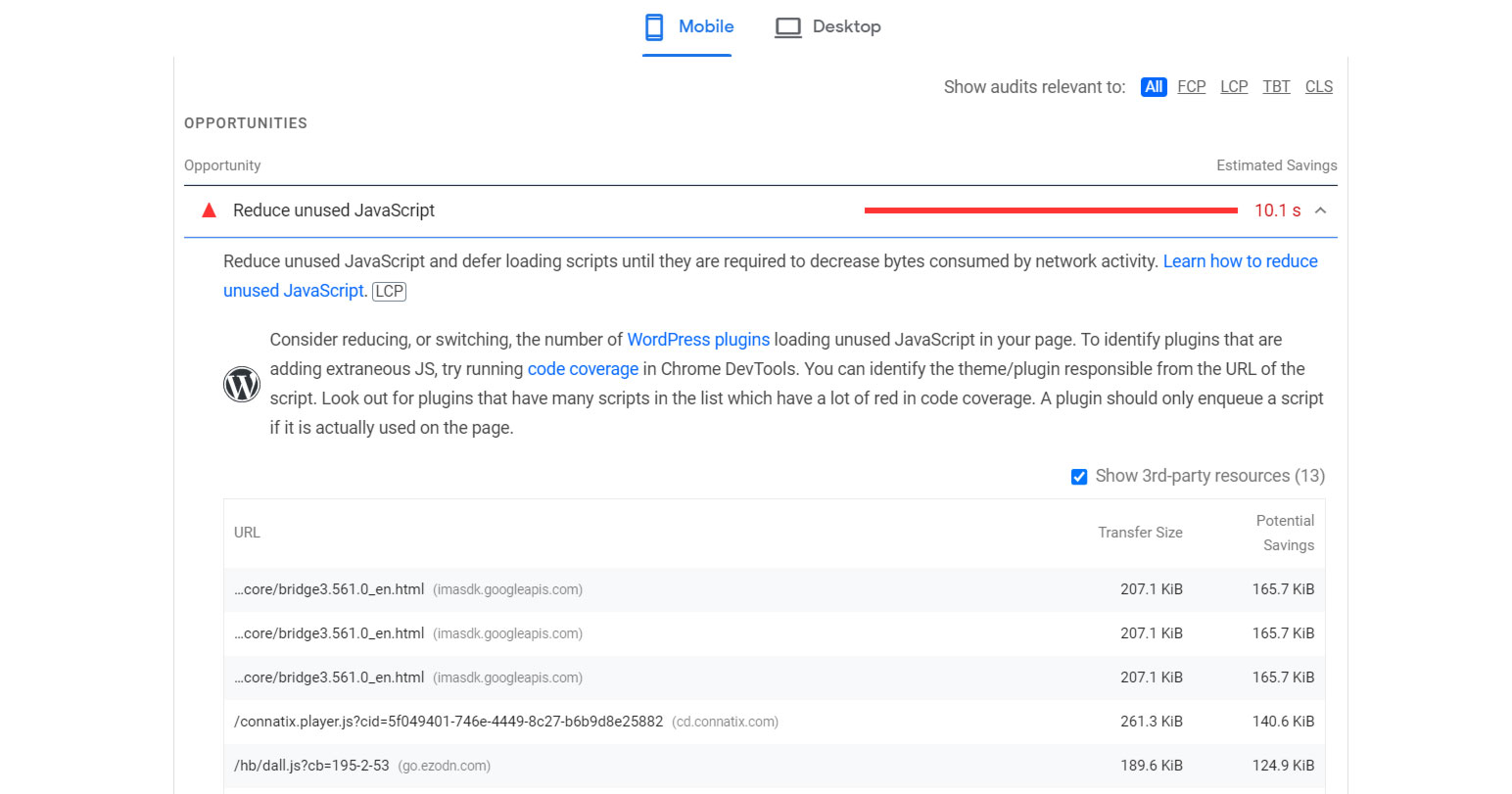 Step 5: PageSpeed Insights Opportunities to Fix