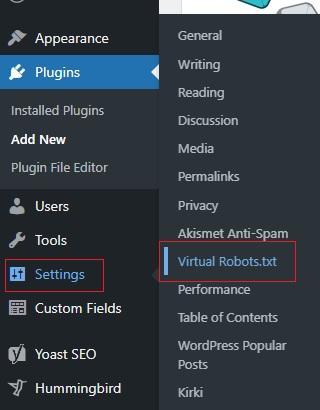 Infolific WordPress Plugin Virtual Settings