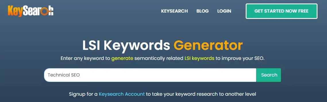 Keysearch LSI Keyword Generator