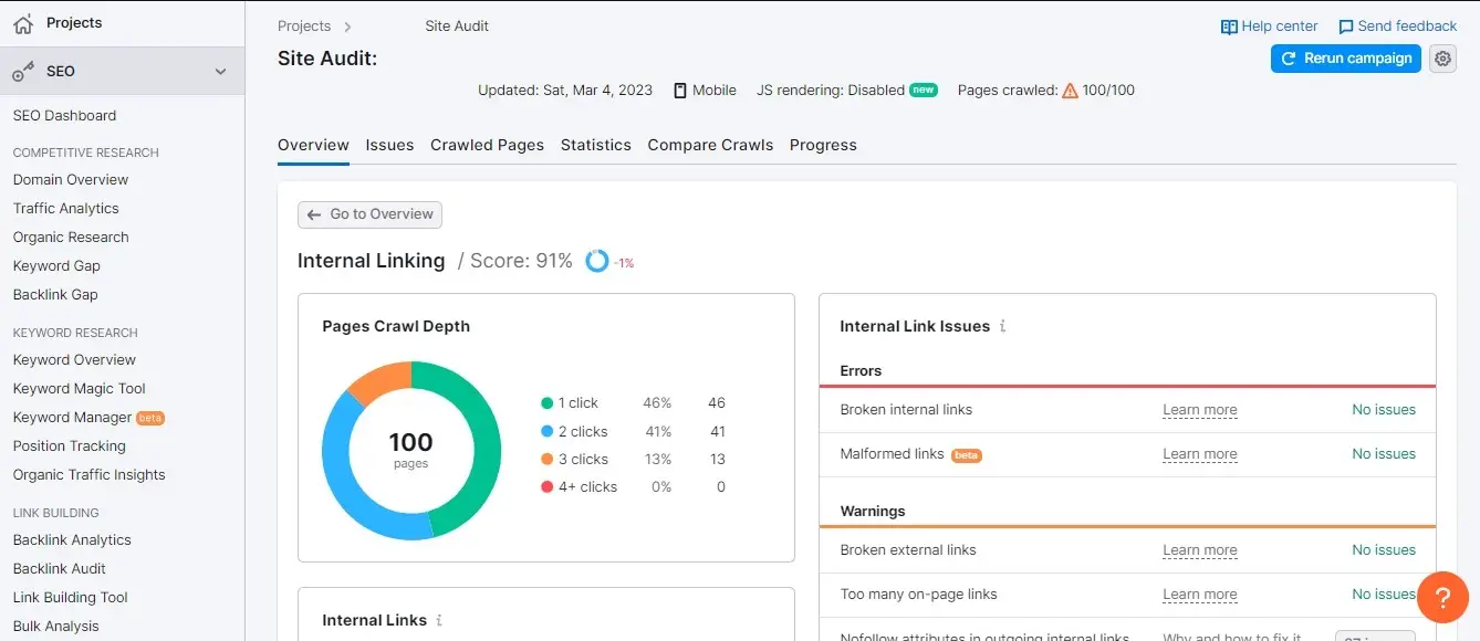 Semrush Site Audit