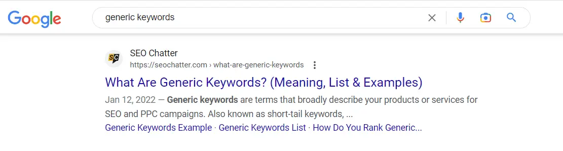 On-page SEO elements: Meta description example