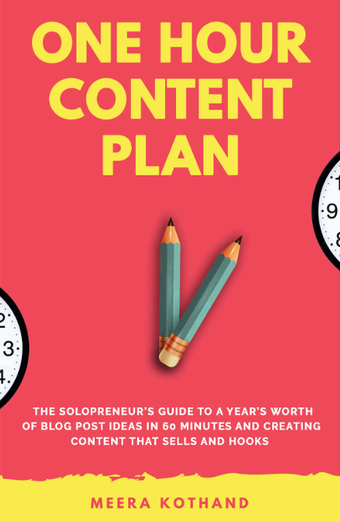 One hour content plan book