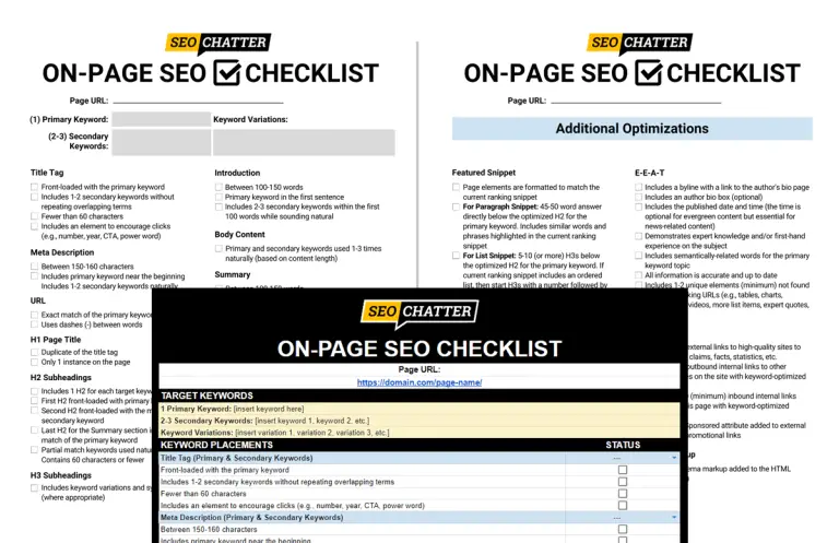 On-Page SEO Checklist & Template: Free PDF & Excel Download