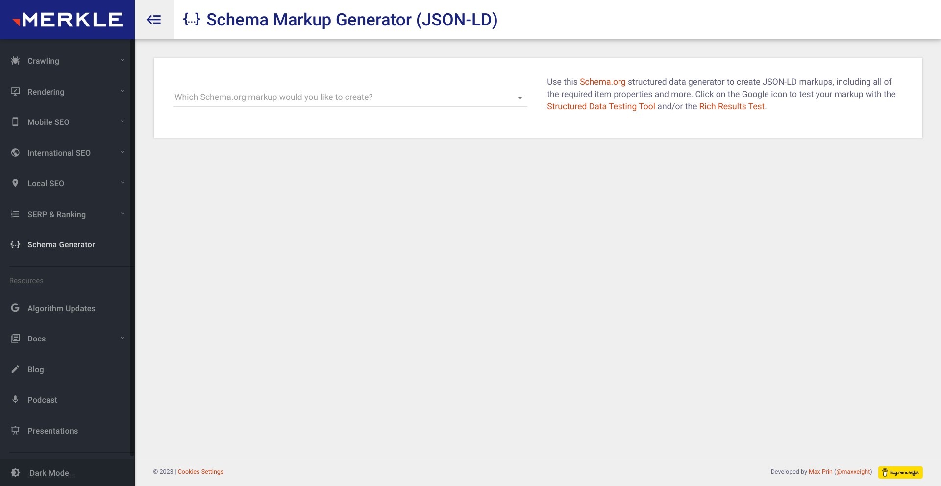 Schema Markup Generator by Merkle