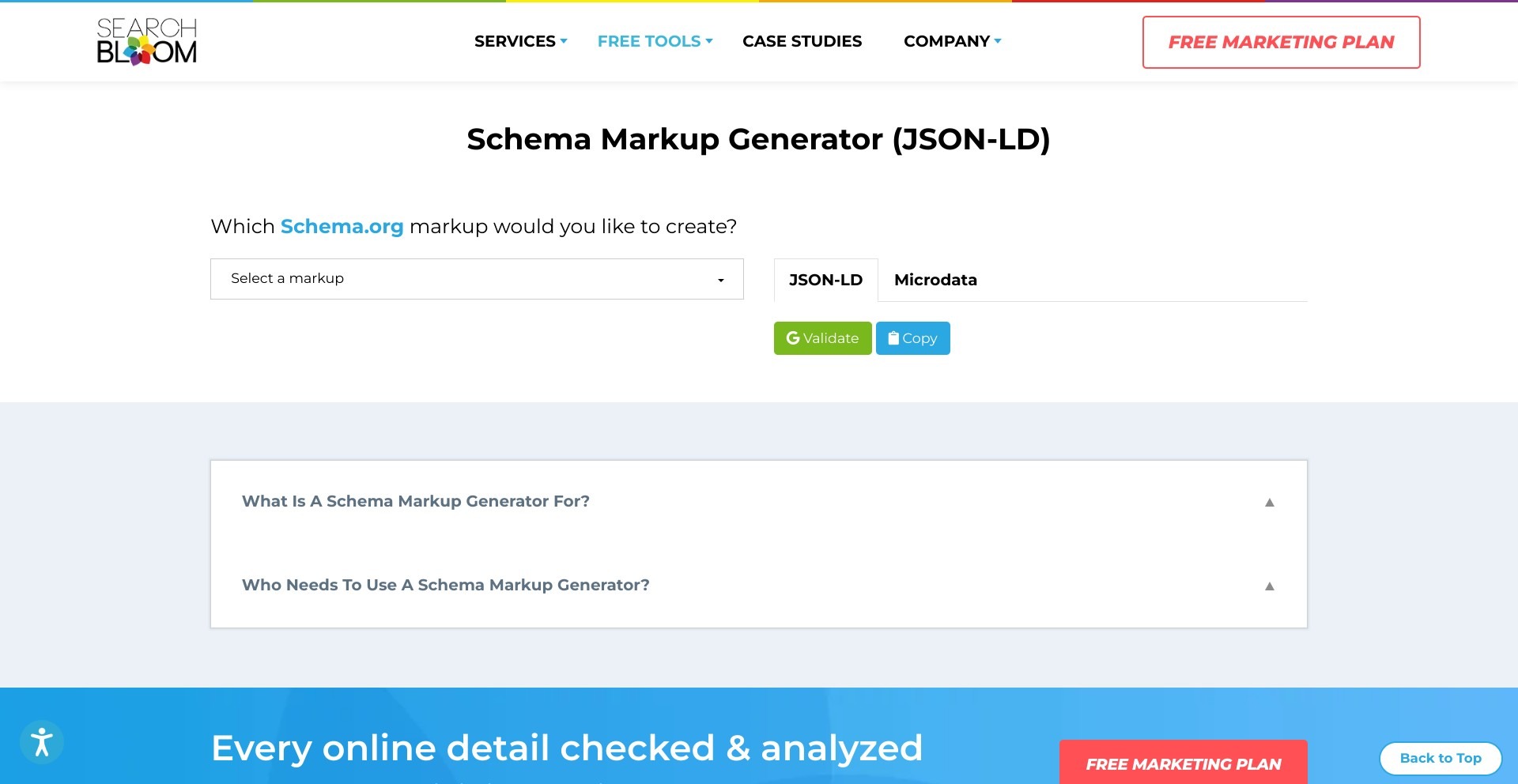 Search Bloom Schema Markup Generator