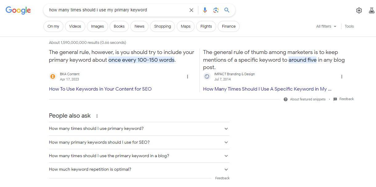 SEO Content Writing Checklist Google PAA Example