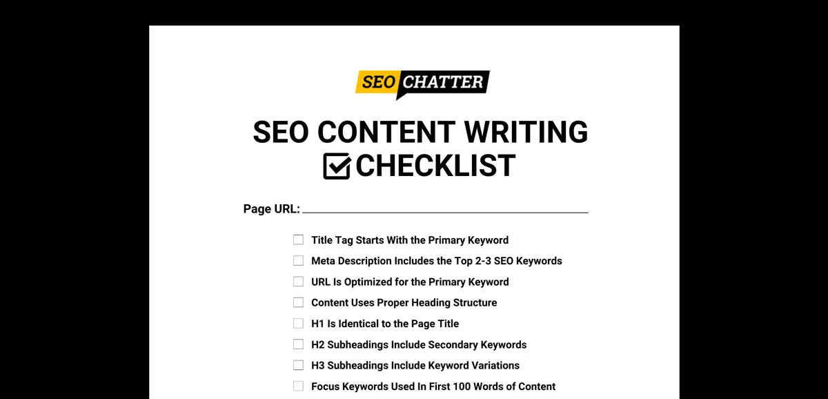 SEO Content Writing Checklist