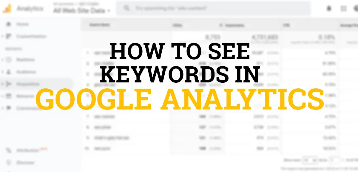 How to See Keywords In Google Analytics