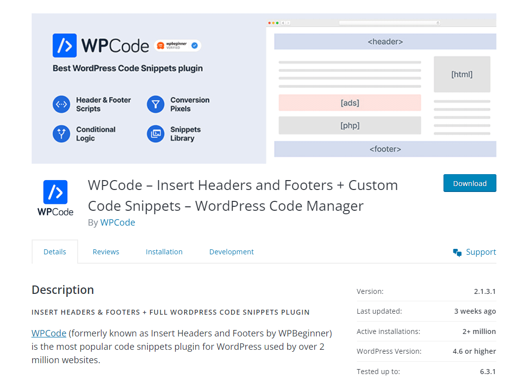 WPCode plugin for fitness websites and gyms with WordPress sites