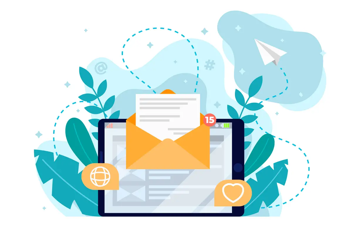 Basic email on a computer representing email marketing for beginners